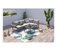 Katea - Salon De Jardin Bas Gris Clair Gris