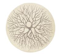 Kateha Tapis tissé à la main nid d'oiseau Ø 220 cm White