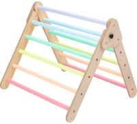 KateHaa Triangle d'escalade en bois aux couleurs pastel | Structure / Cadre d'escalade d'intérieur pour enfants | Jouets Montessori