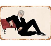 Katekyō Hitman Reborn!, Hayato Gokudera Anime Poster Décoration murale rétro Plaque en métal 20,3 x 30,5 cm