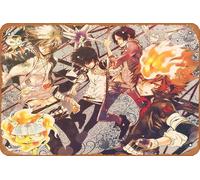 Katekyo Hitman Reborn! Hayato Gokudera Mukuro Rokudo Tsunayoshi Sawada Kyoya Hibari Anime Poster Décoration murale rétro en métal 20,3 x 30,5 cm