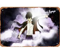 Katekyō Hitman Reborn!, Kyoya Hibari Anime Poster Décoration murale rétro Plaque en métal 20,3 x 30,5 cm