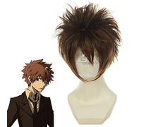 Katekyo Hitman Reborn Sawada Tsunayoshi Cosplay perruque courte brun mélange moelleux fibre résistant à la chaleur Costume de cheveux perruque Perucas KUZZ011H