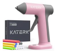 Katerk Pistolet à Colle Chaud Sans Fil, Pistolets à Colle Électriques avec Chauffage 30s, 20 Bâtons de Colle 7x100mm, 2500mAh Batterie, Arrêt Intelligent pour Bricolage, Art DIY et Réparations Maison