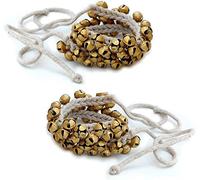 Kathak Ghungroo Paire de grosses cloches attachées avec cordon en coton pour danseurs classiques indiens