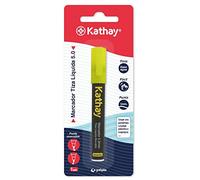 Kathay 86212660. Marqueur craie liquide, effaçable, jaune, pointe 5 mm, encre à base d'eau, pointe réversible, parfait pour ardoises, verre, plastiques ou miroirs