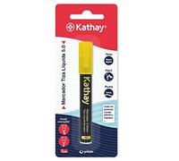 Kathay 86212665. Marqueur craie liquide, effaçable, or, pointe 5 mm, encre à base d'eau, pointe réversible, parfait pour ardoises, verre, plastiques ou miroirs