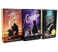 Katherine Applegate 3 Books Collection (Crenshaw, One and Only Ivan & The One and Only Bob)