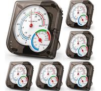 Kathfly Lot de 6 thermomètres d'intérieur et jauge d'humidité d'intérieur - Mini thermomètre hygromètre de température et d'humidité - Moniteur de température et moniteur avec pointeurs pour la maison