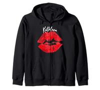 Kathleen Red Lips Prénom personnalisé Sweat à Capuche