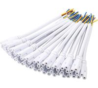 Kathlelxh-20 Pcs T5 T8 Connector Cable Cord Wire, T5 T8 Integrated Led Light Tube Connector Cable At One End-15cm[H1648]