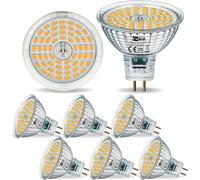 Kathlelxh-6 Pack Gu5.3 Led Bulbs Warm White 3000K 650Lm 6.5W Equivalent 55W Mr16 120° Beam Angle Ac/Dc 12V Flicker-Free Non-Dimmable[H1982]