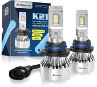 Kathlelxh-9012 Hir2 Led Headlight Bulbs, 12000lm 64w 400% Super Bright Hi/Lo Beam Led Headlamp Halogen Replacement Warm White Ip65 Rated 5000k - 1 Year Warranty[H1168]