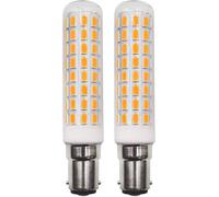 Kathlelxh-B15d Led Bulb Ac 230v Sbc Bayonet 7.5w Fits Halogen Bulbs 70w-120w Warm White 3000k Flicker-Free Clear Glass Non-Dimmable Hallway Wall Light, Brass Reading Light (Pack Of 2)[H1139]