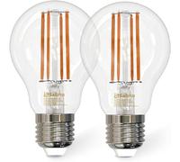Kathlelxh-Class A Standard Led Filament Bulb E27 A60, 3.8 W Equivalent To 60 W Incandescent Bulb, 806Lm 2700K Warm White Glass, Vintage Bulb, Non-Dimmable, Pack Of 2[H24]