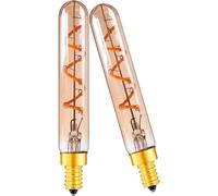 Kathlelxh-E14 Led Glühbirne Warmweiß T20 2w Led Rechargeable Glühbirne 2200k Retro Led Glühbirne, Glasrohr Pendelleuchte, Kaffeebar Energiesparlampe, 2/Set[H801]