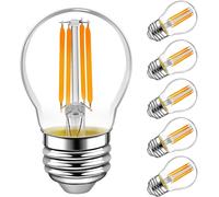 Kathlelxh-E27 Led Bulbs, 4.5w (Equivalent 50w), E27 Candelabra, Warm White, 2700k, Pack Of 6 (P45 2700k)[H164]