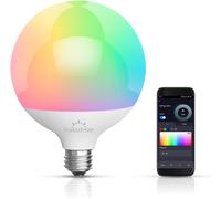 Kathlelxh-E27 Smart Bulb, Wlan Lamp 15W 1500Lm 16 Million Colors, Dimmable Bulb Voice Control Works With Alexa, Google Assistant, G120 Warm White Bulb (2700K-6500K)[H1975]