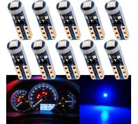 Kathlelxh-Grandview 10pcs Blue T5 Led Bulbs 74 70 37 2721 3528 1-3030-Smd For Car Interior Speedometer Dashboard Instrument Indicator Light Panel Lamp[H1087]