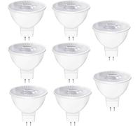 Kathlelxh-Gu5.3 Mr16 Led Bulbs 12V, 5W Equivalent To 50W Traditional Lamp, Warm White 2700K, 550Lm, 38° Angle, Mr16 12V Ac/Dc Led Spot Light Bulbs Non-Dimmable, Pack Of 8[H45]