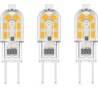 Kathlelxh-Gy6.35 Led G6.35 Led Bulb T4 Jc Type Bi-Pin Socket, G6.35 Led 12v 1.5w Warm White 3000k, 1.5w Non-Dimmable 3pcs[H193]