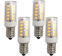Kathlelxh-Led 2w E12 Candelabra Bulb 12v - 24v 3000k Warm White Chandelier Light Microwave Fridge Bulb Replacement 25w Halogen Bulb Serger Water Dispenser Door Light 4 Pack[H682]