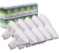 Kathlelxh-- Led Gu10 7w, Warm White 3000k, 650 Lumens, Non-Dimmable - Box Of 10 Units (56w Halogen Equivalent)[H391]