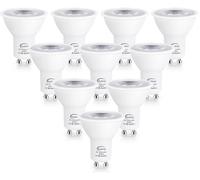 Kathlelxh-Led Gu10 Cool White Bulb, 8 W Halogen Bulb Equivalent 70 W, 720 Lm, 120° Wide Beam, Led Spotlight Bulbs, Non-Adjustable, Pack Of 10[H737]