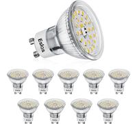 Kathlelxh-Led Gu10 Cool White Cri 90, 5w 550lm 6000k, Replaces 50w Halogen Bulbs, 120 Degree Beam Angle, Gu10 Reflector Led Bulb, Non-Dimmable, 10 Pieces[H1579]