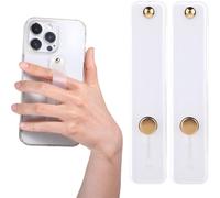 Kathlelxh-Lot De 2 Sangles De Support Pour Téléphone Portable, Boucles De Téléphone Pour L'Arrière Du Téléphone, Support En Silicone Blanc, Support Pour La Plupart Des Téléphones Portables Et Étu[H312