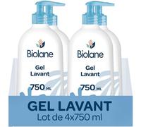 Kathlelxh-- Lot De 4 Gels Corps Et Cheveux 2 En 1 - Nouveau Packaging - Gel Lavant - 750ml - 97% Origine Naturelle - Doux - Peaux Sensibles - Cheveux Fins - Bébé - Fabriqué En France[H293]