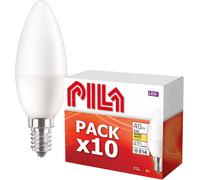 Kathlelxh-Pack Of 10 Led Slim (E14) Bulbs, 4.9w (=40w Incandescent), 470 Lumens, Non-Dimmable, Warm White Light (2700k), Cri80, 15,000 Hour Life[H1797]