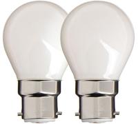 Kathlelxh-- Pack Of 2 Led Filament Bulbs P45 Opaque - Energy Saving 7W - 806 Lumens - B22 Base - Warm White 2700K - Equivalent 60W - Optimal Visual Comfort[H1106]