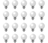 Kathlelxh-Pack Of 20 E27 2w G45 Led Bulb, 2w Incandescent Equivalent 20w Mini Globe Golfball E27 G45, Cool White Bulb, 360° Beam Angle, Non-Dimmable, Pack Of 20[H635]