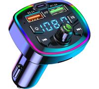 Kathlelxh-Transmetteur Fm Bluetooth 5.0, Adaptateur Bluetooth Voiture Radio Sans Fil, 2 Ports Usb 3.1a Chargeur Rapide De Voiture Pd Type C, Support Carte Sd, Eq Musique, Appel Mains Libres,[H314]