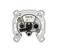 Kathrein 274209 Boîtier de prise simple 3 voies ESD 30 (Radio, TV et SAT) Prise simple ESD 30