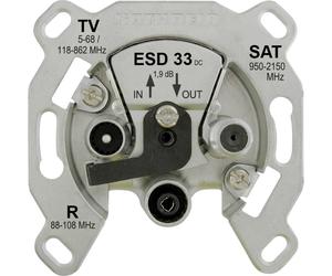 Kathrein ESD 33 Prise antenne BK, SAT, TV, FM encastré Prise de montage en boucle