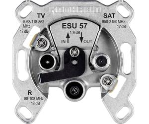 Kathrein ESU 57 Prise antenne SAT, TV, FM encastré Prise de montage en boucle