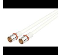Kathrein ETF 800/Q : Câble coaxial 0.8m, connecteurs Type F mâle/mâle, 0.005-3 GHz, câble A+, conducteur cuivre 0.8mm, blanc, 230g