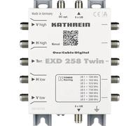 Kathrein EXD 258 Twin Commutateur multiple SAT cascade Unicable Entrées (commutateur multiple): 5 (4 SAT/1 terrestre) Nombre