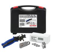 Kathrein 21410008 Set de connecteurs de compression avec pince Connexions: Fiche mâle F 100 pc(s)