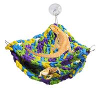 kathson Hamac doux en forme de dragon barbu à double couche pour reptiles avec 6 ventouses et crochets - Accessoires pour petit lézard, lézard, lézard, gecko, caméléon (triangulaire)