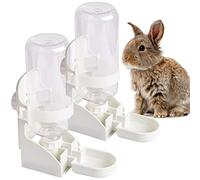 kathson Lot de 2 bouteilles d'eau en forme de lapin, 500 ml, fontaine à eau à suspendre, distributeur automatique, sans fuite, pour lapin, chinchilla, cochon d'Inde, hérisson, furet
