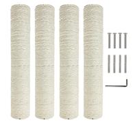 Kathson Lot de 4 griffoirs de rechange en jute naturelle de 38,1 cm pour arbre à chat, loisirs créatifs, pièces de rechange pour perchoir en corde de chanvre, perchoir d'escalade pour chaton