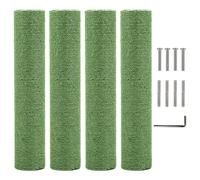 Kathson Lot de 4 griffoirs de rechange en jute naturelle de 38,1 cm pour chat, arbre à chat, bricolage, bricolage, poteau de recharge, corde de chanvre, griffoir, perchoir pour intérieur, chaton, vert
