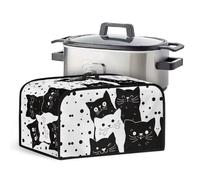 Kathyboom Housse anti-poussière légère pour mijoteuse avec poches latérales - Pour mijoteuse - Accessoire de cuisine - Convient à la plupart des mijoteuses de 6 à 8 litres