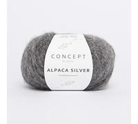 Katia Alpaga Silver - Concept - Couleur : Gris oscuro/plata (256) - 25 g/env. 120 m coton