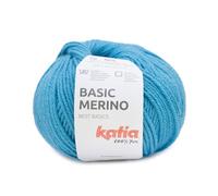 Katia Basic Mérinos en pelotes de 50 g et 120 m (104 - Bleu cyan)