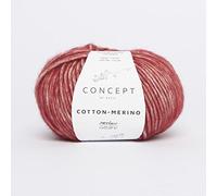 Katia Cotton-merino Couleur 125 Grenat Pelote de 50 g 70% coton 30% laine mérinos Extrafine 104 m à l'aide d'aiguilles 4,5 mm