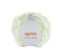 Katia Polar est un fil de cheveux très doux et moelleux dans les couleurs du 80 au 87. Pour tricoter avec des aiguilles de 7 à 8 ou un crochet de 6 à 8. (vert blanchâtre-blanc (108)